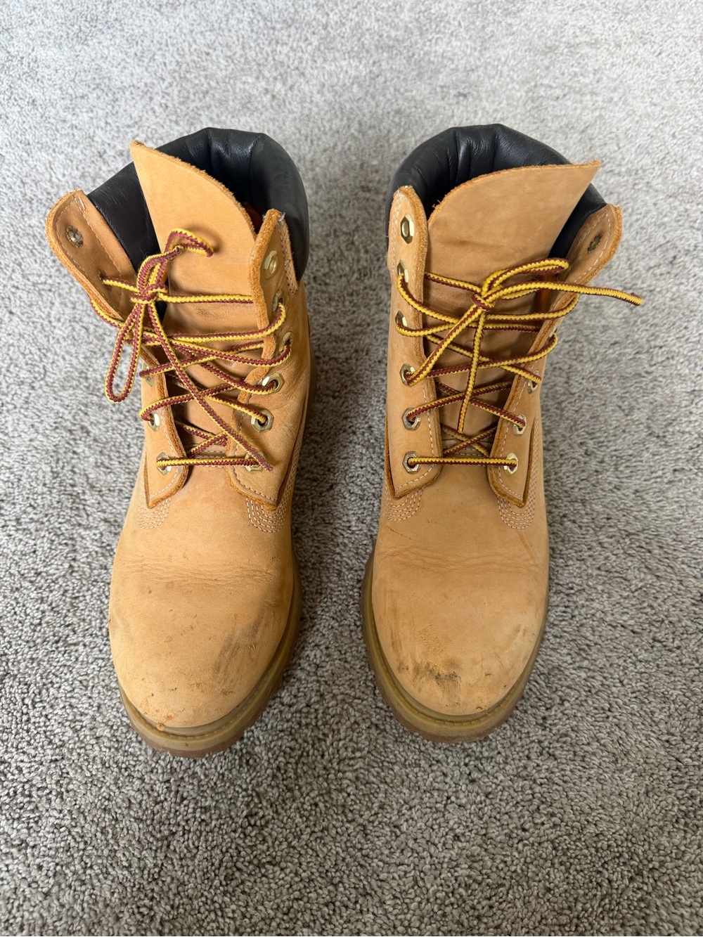 Men's Timberland Work Boots - Tan Leather Lace-Up